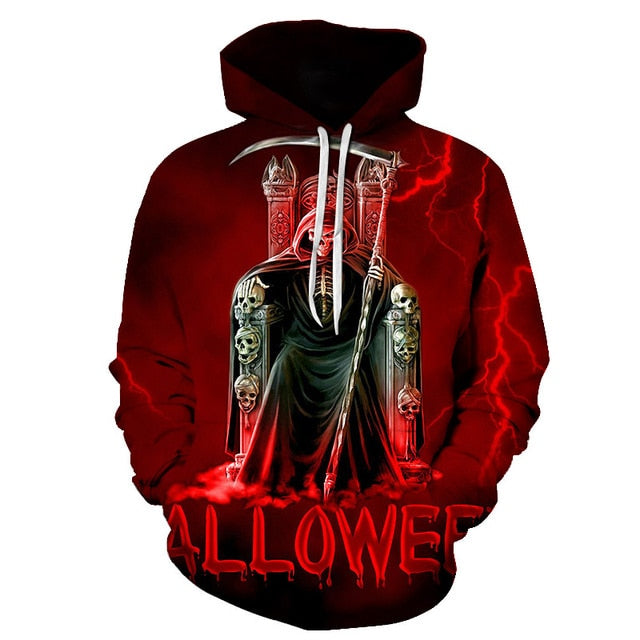 3D Print Wound Horror Blood Hoodies Sweatshirts Women Men I'M FINE Letter Hoodie Jumper Tracksuit Pullover Cosplay Women Tops-12